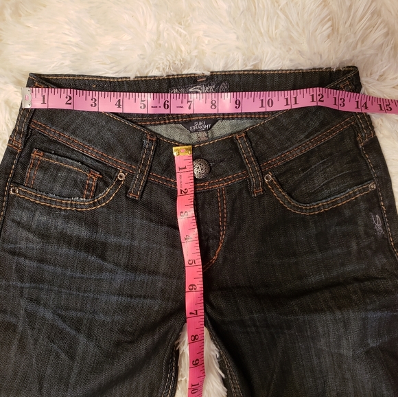 #102 NWOT Silver suki straight jeans,  size 26 - Picture 5 of 8